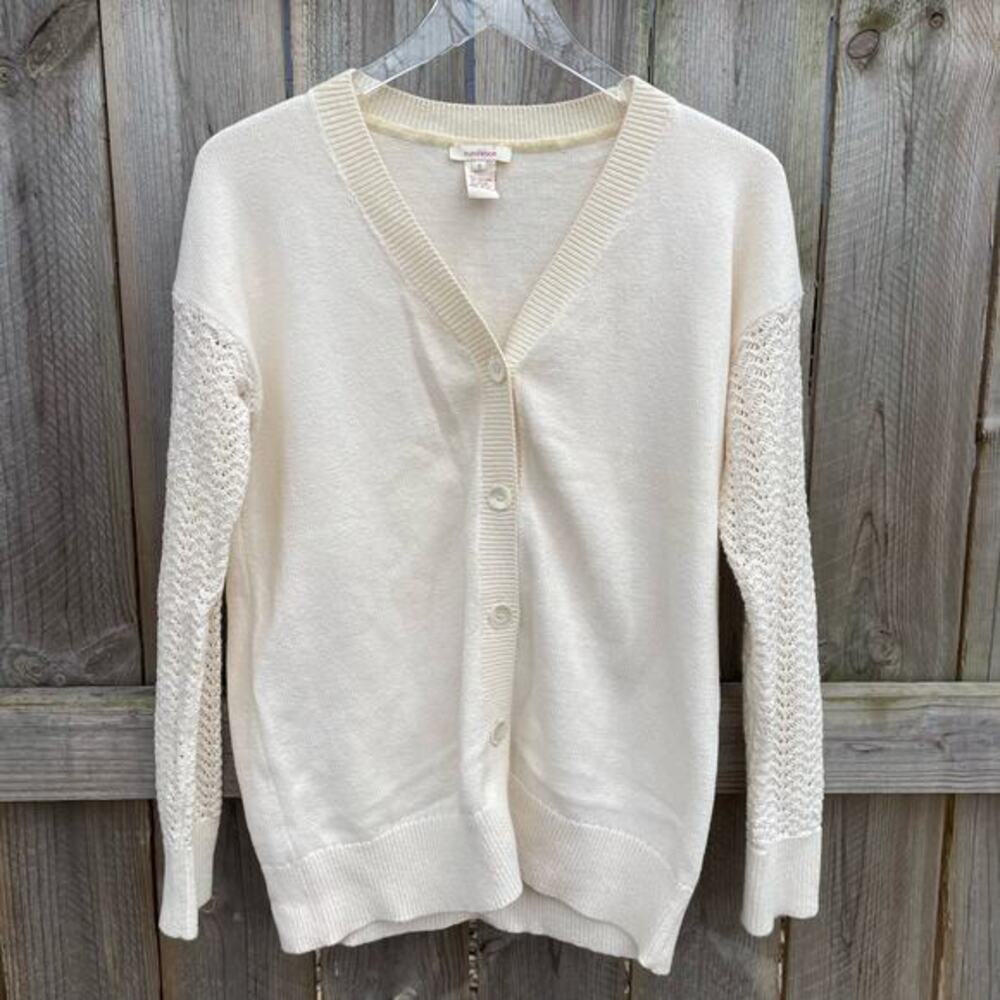 Sundance‎ Sweater Cardigan Knit Button Front Classic Casual Sweater Cream Small